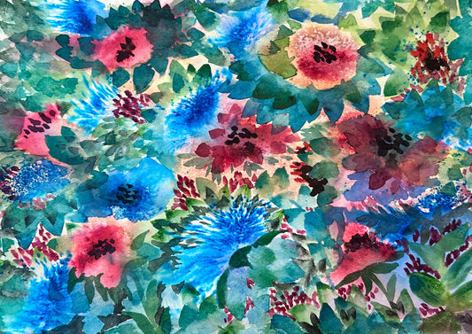 Print of Colorful Garden