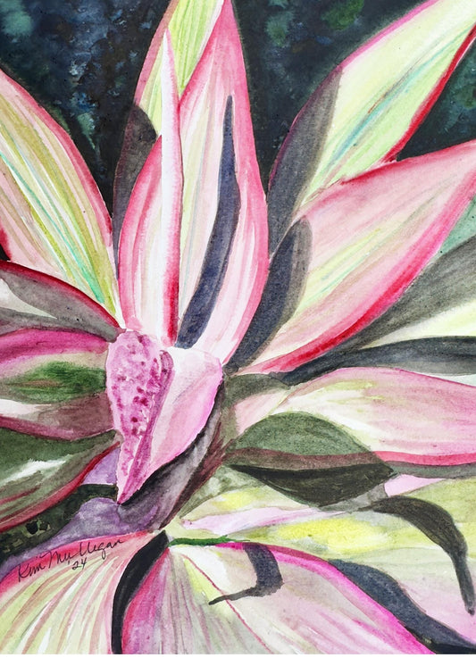 Print of Tropical Cordyline