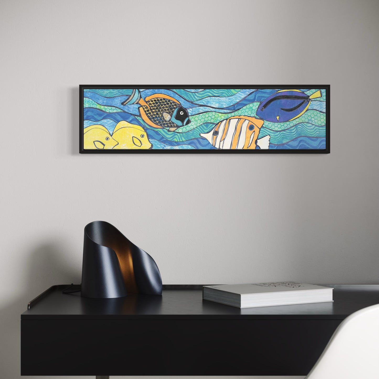 Handcrafted Collage Tropical Fish Original