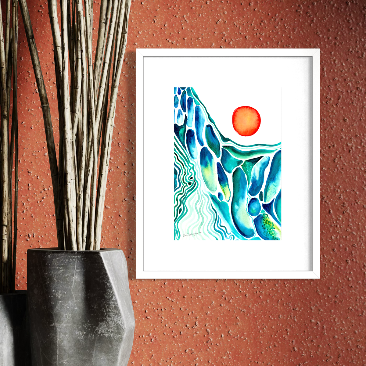 Sunlit Passage — Original Abstract Watercolor Painting- 10.5 x 15