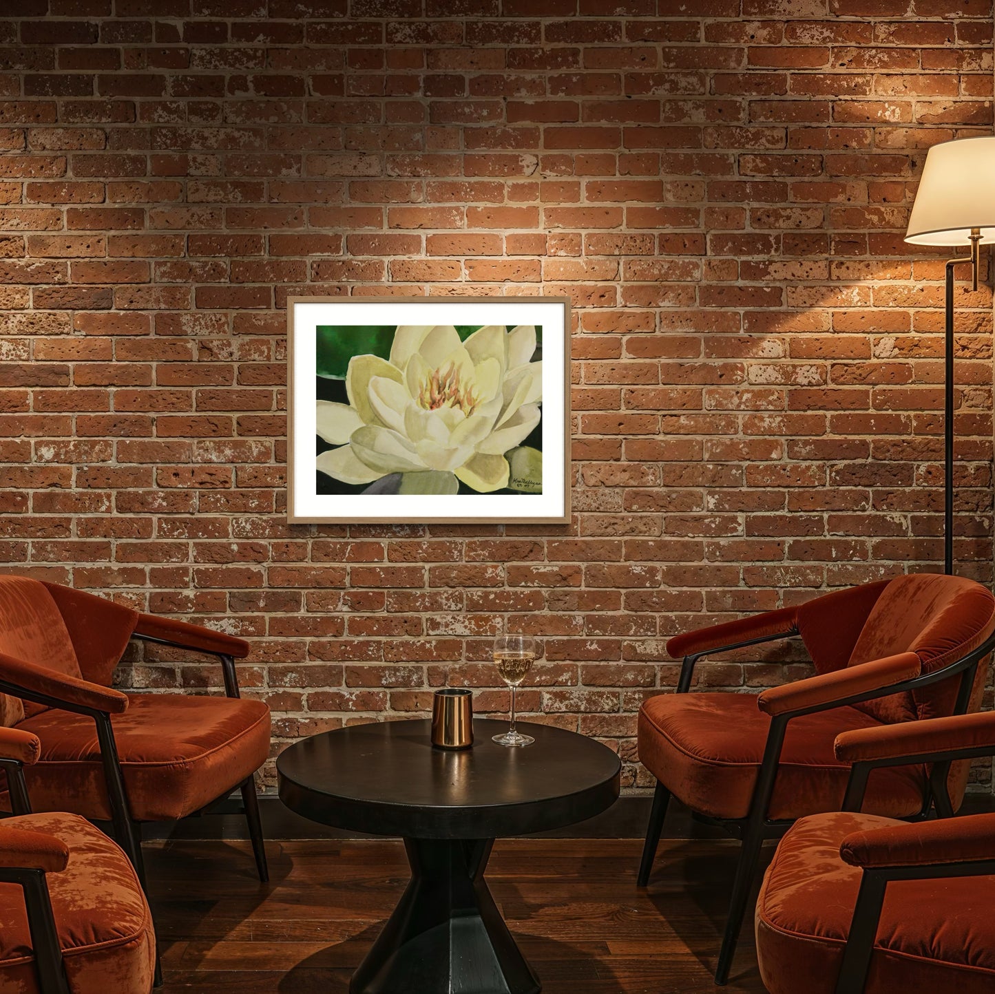 Yellow Waterlily Original Watercolor Painting