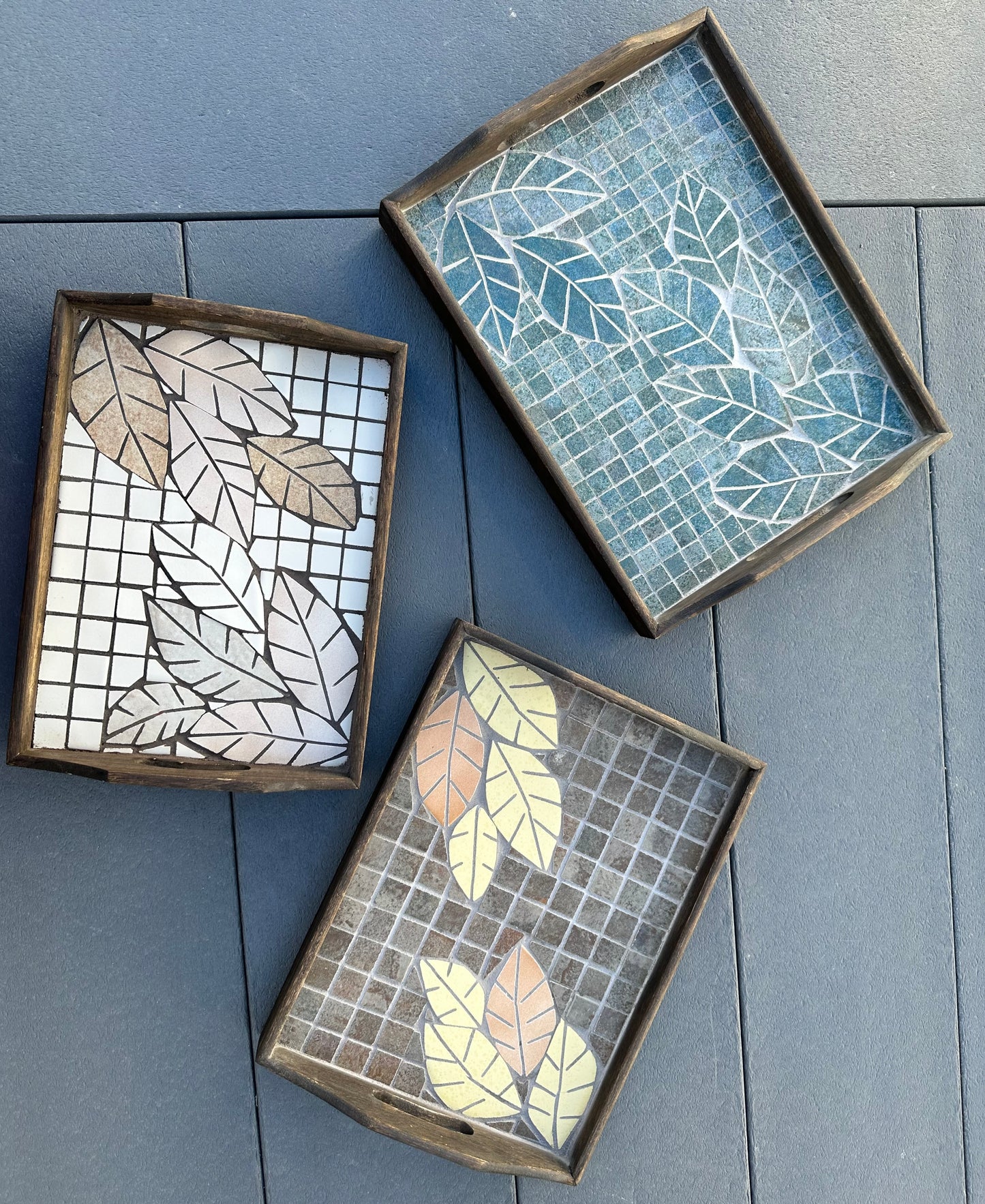 Mosaic Serving Tray Set of 3