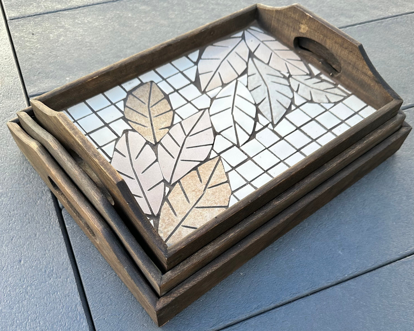 Mosaic Serving Tray Set of 3