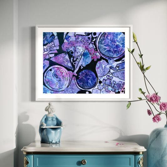 Abstract Textured Modern Art Original Watercolor