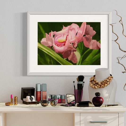 Print of Pink Iris Blossom
