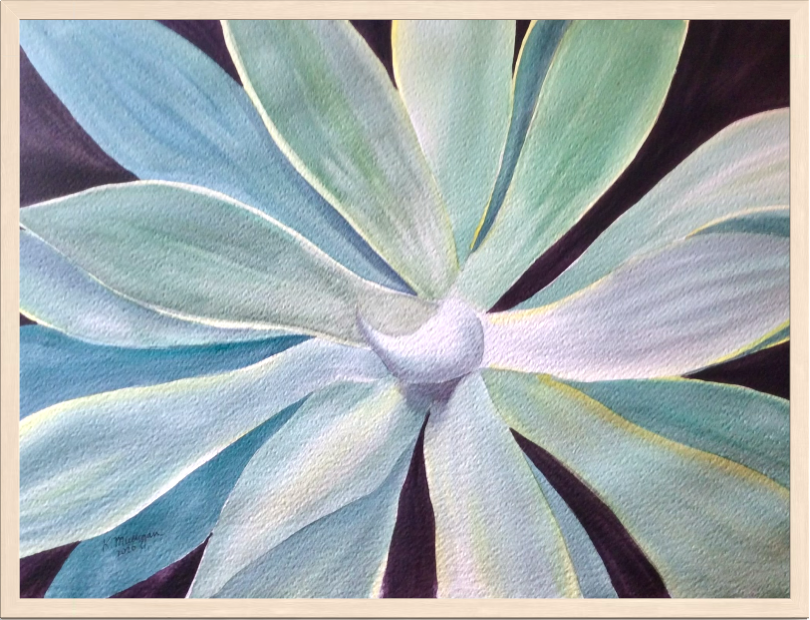 Print of Agave Plant Watercolor Painting