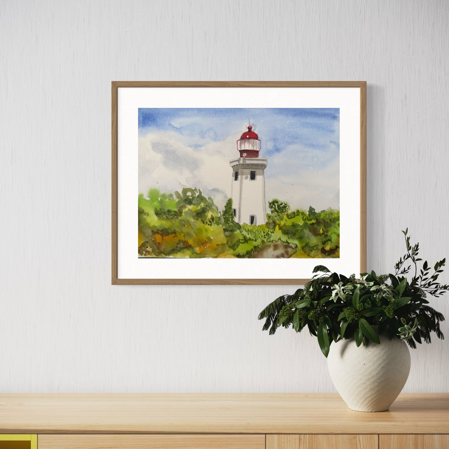 Print ofAlfanzina Lighthouse in Lagos Portugal