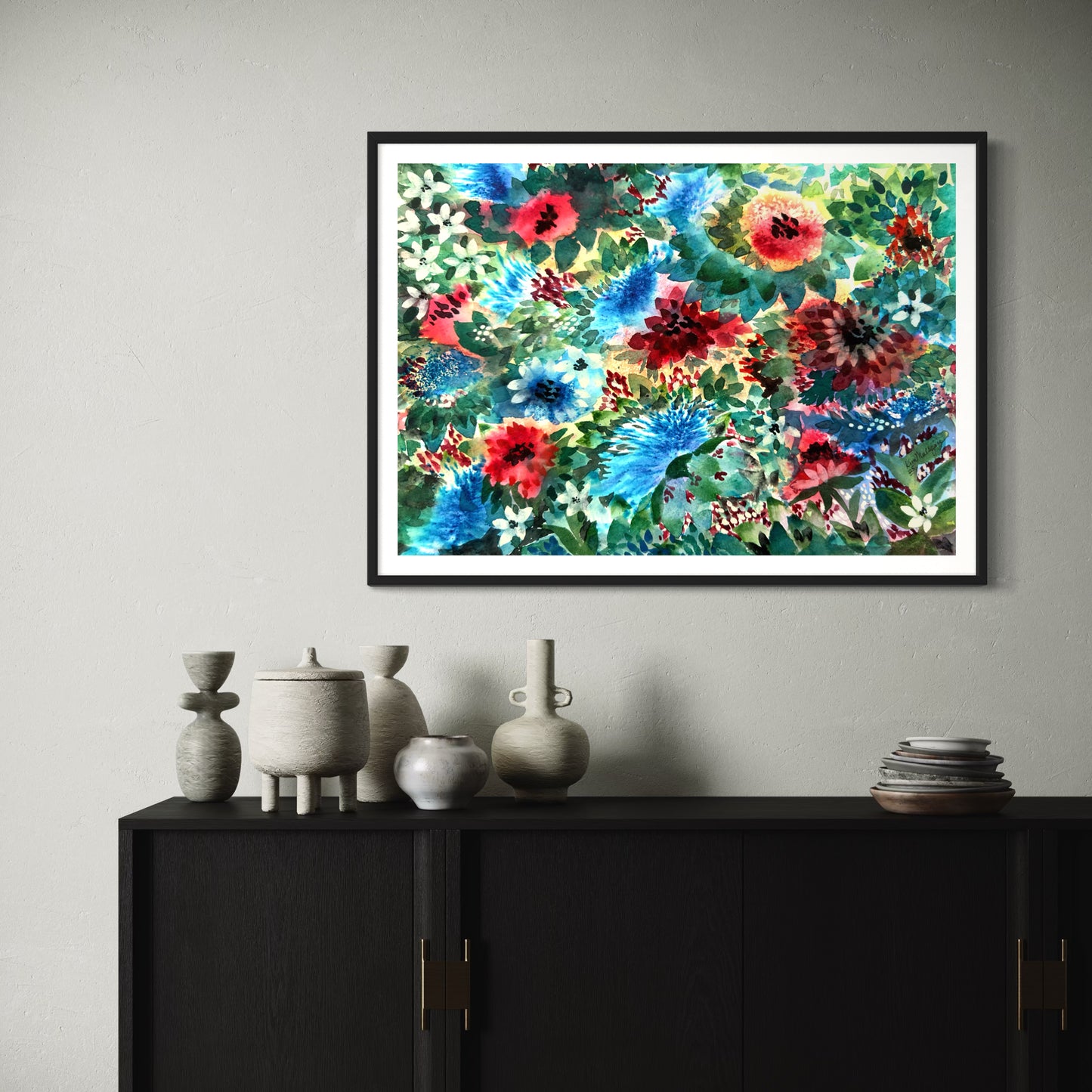 Print of Colorful Garden
