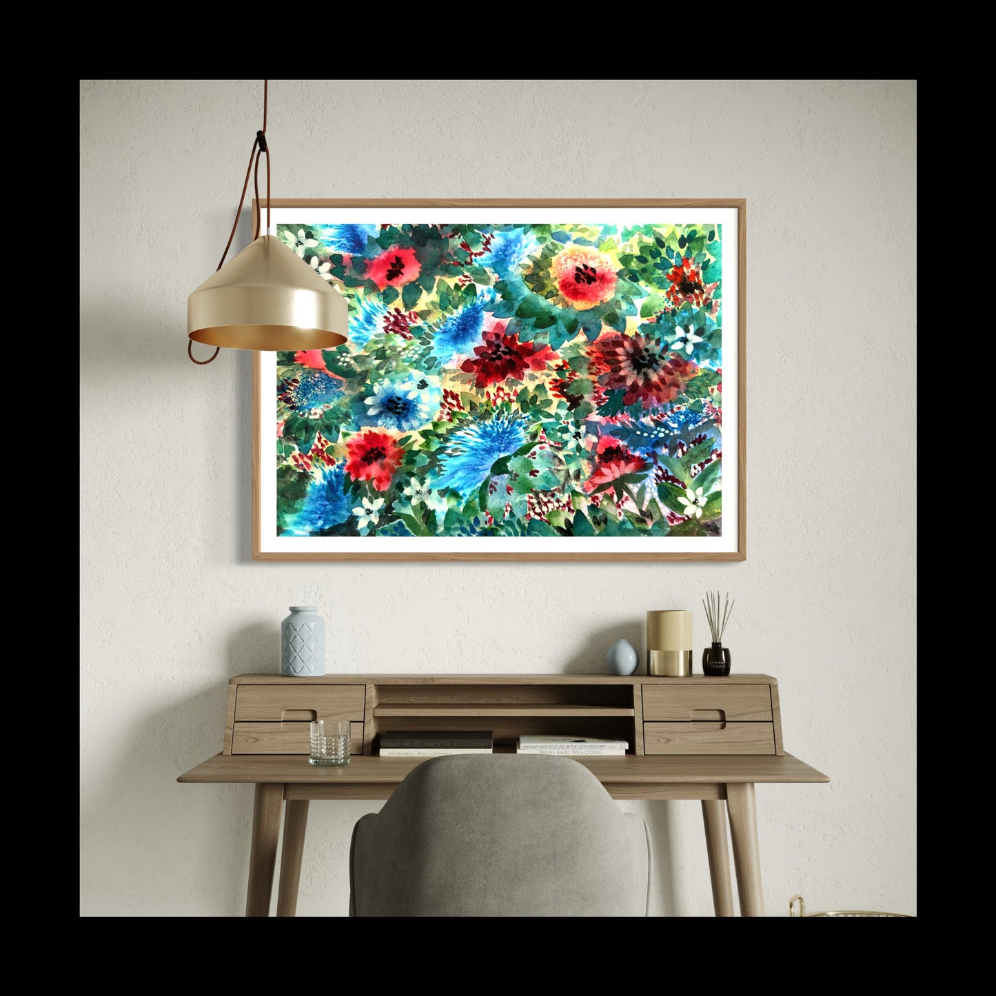 Print of Colorful Garden
