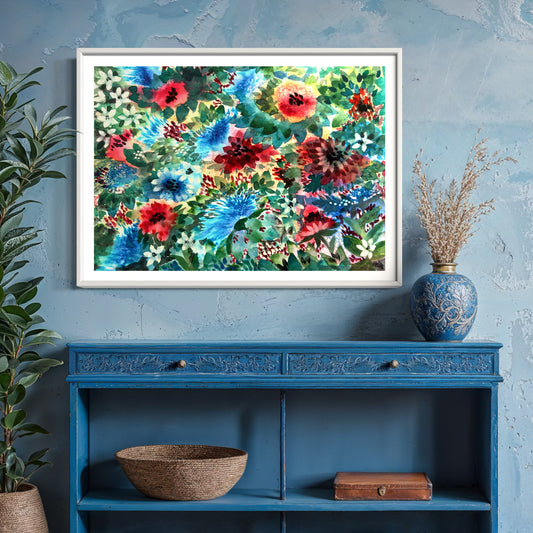 Print of Colorful Garden