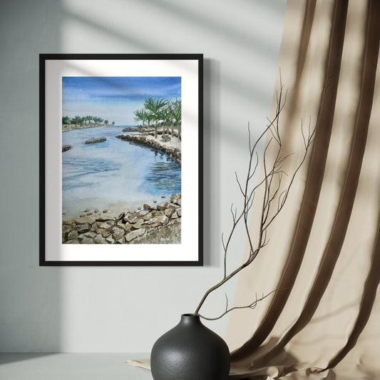 Print of Dubois Park at Jupiter Inlet