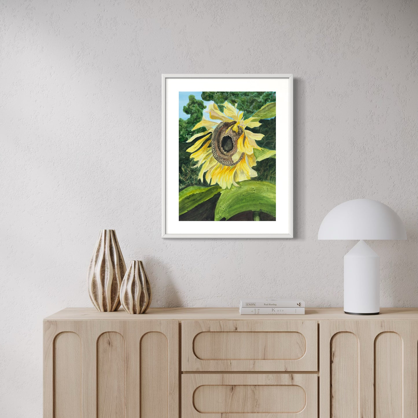 Print of Sunflower Watercolor Painting