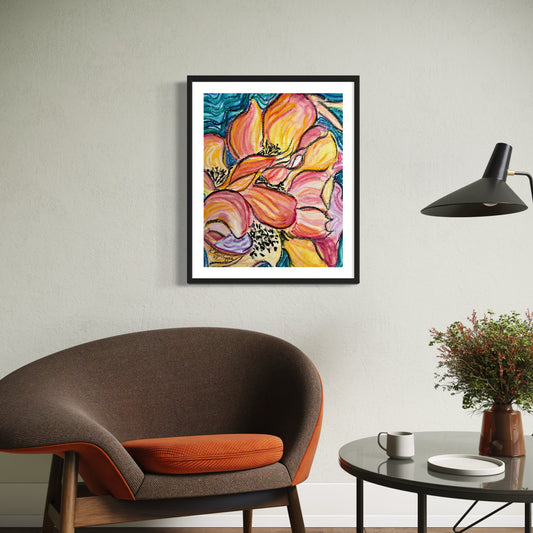 Print of Abstract Flowers