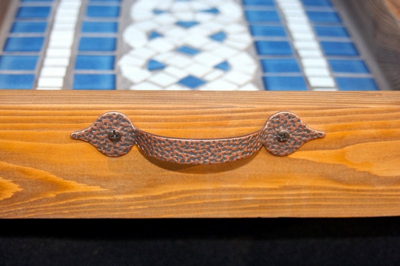 Celtic Knot Blue and White Mosaic Serving Tray