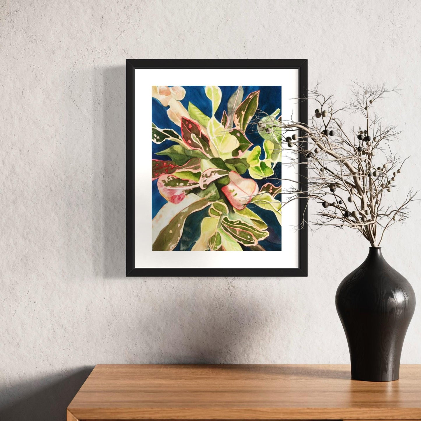 Croton Plant Original Watercolor Painting