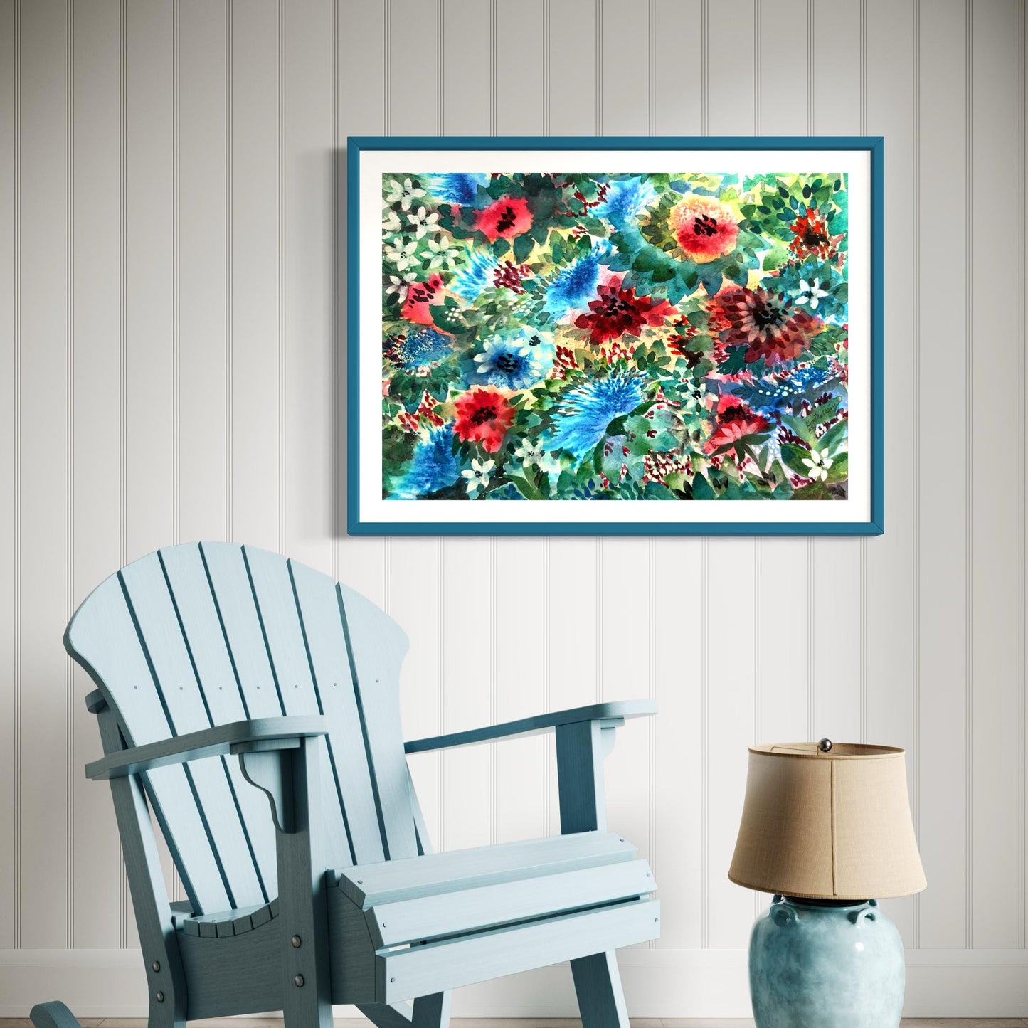 Print of Colorful Garden