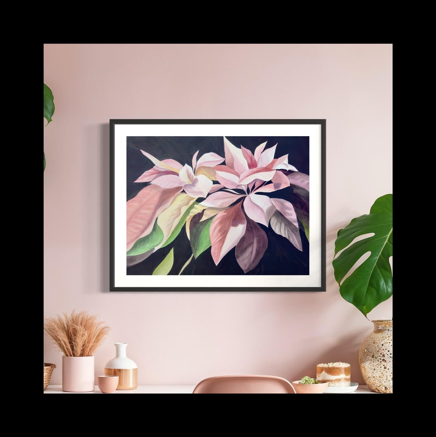 Print of Pink Poinsettia