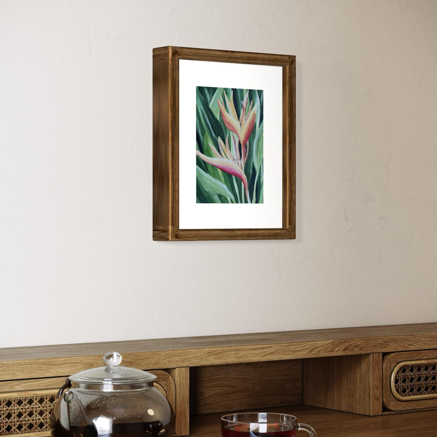 Heliconia Flower Original Watercolor Painting