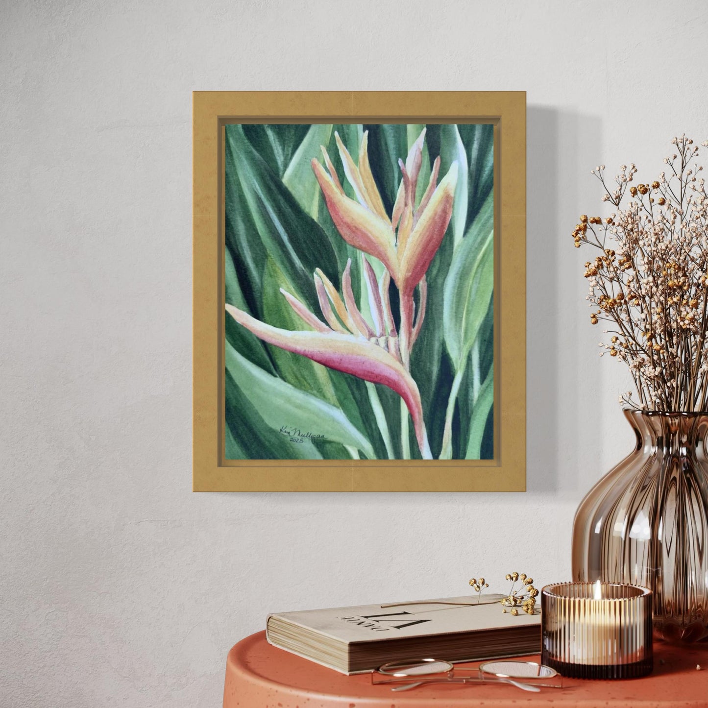 Heliconia Flower Original Watercolor Painting