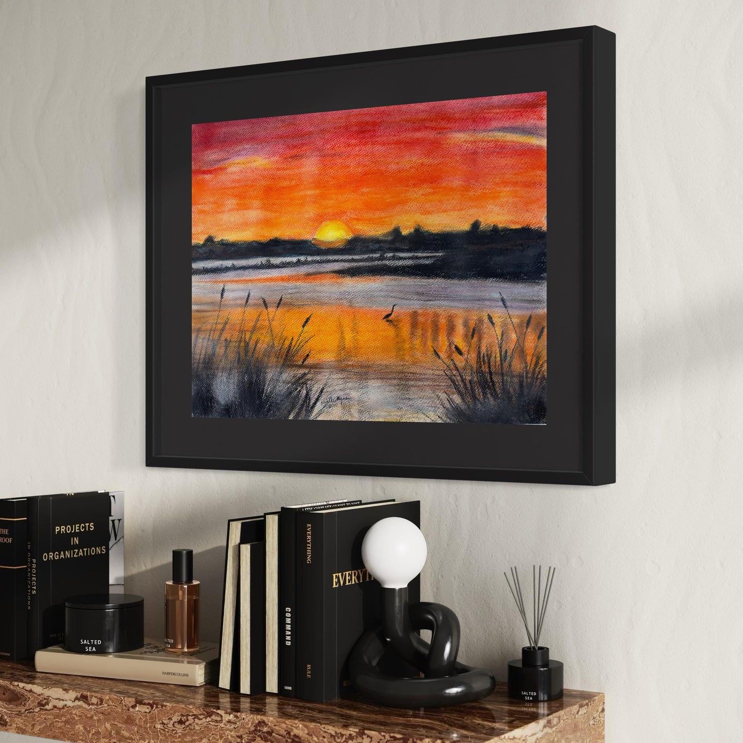 Print of Original Pastel Painting: North Carolina Sunset