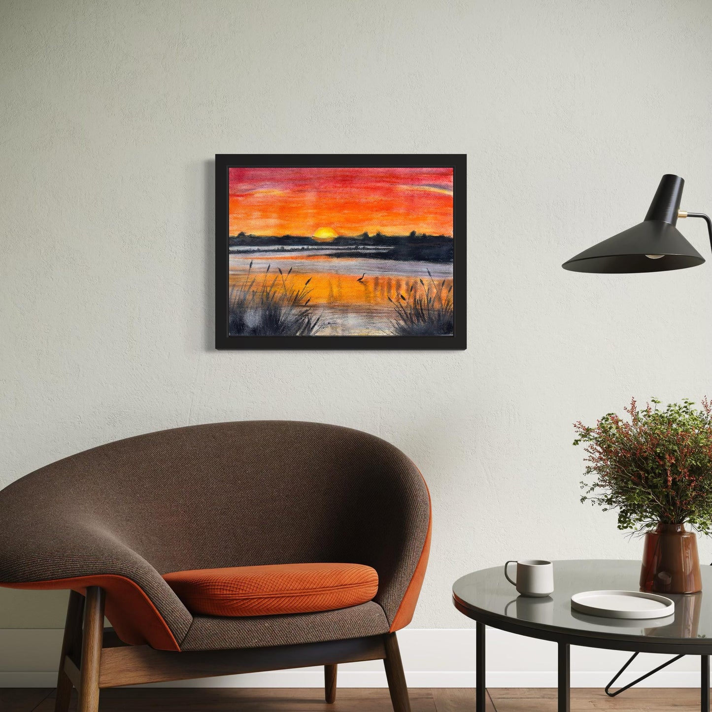 Print of Original Pastel Painting: North Carolina Sunset