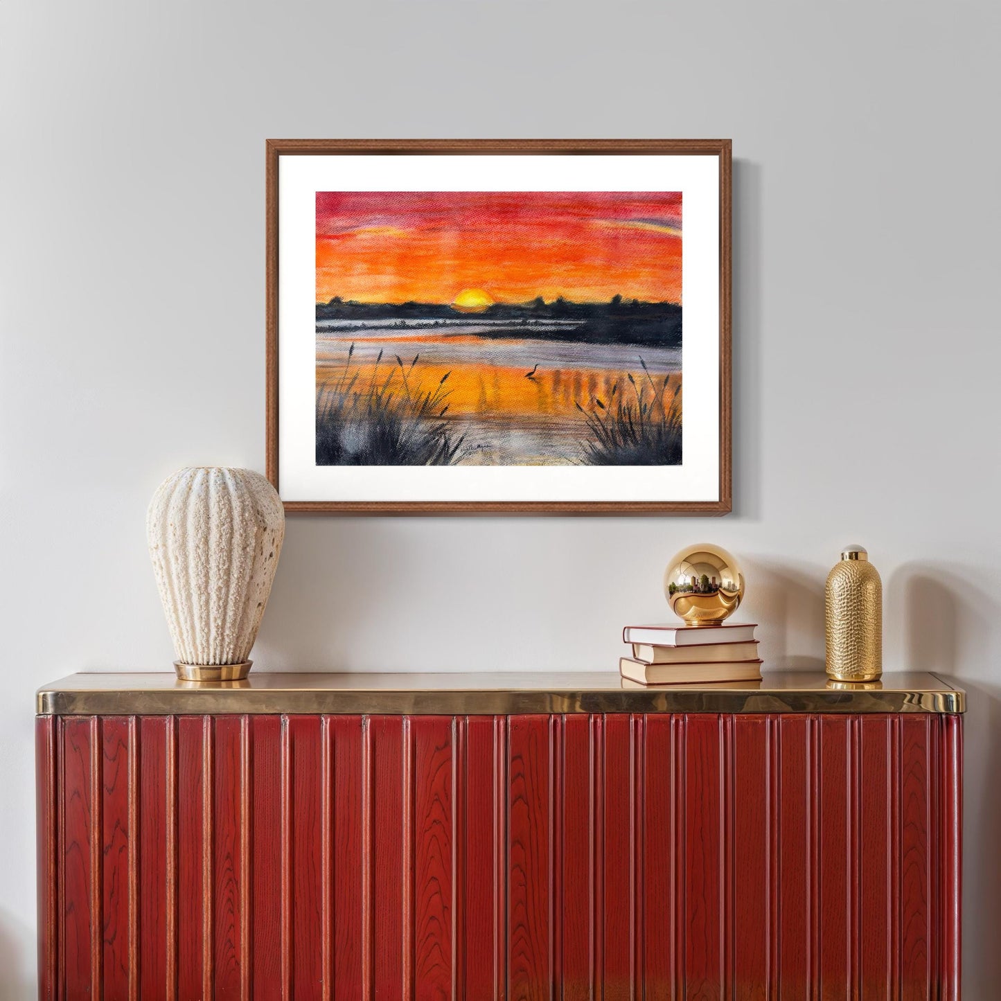 Print of Original Pastel Painting: North Carolina Sunset