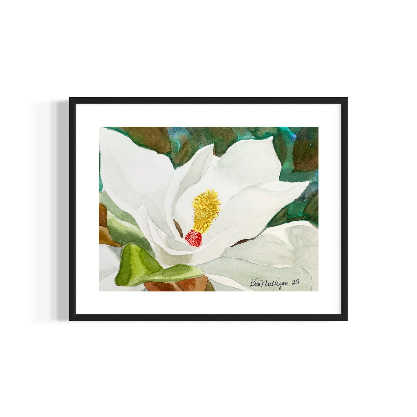 Print of Magnolia Blossom Watercolor Painting