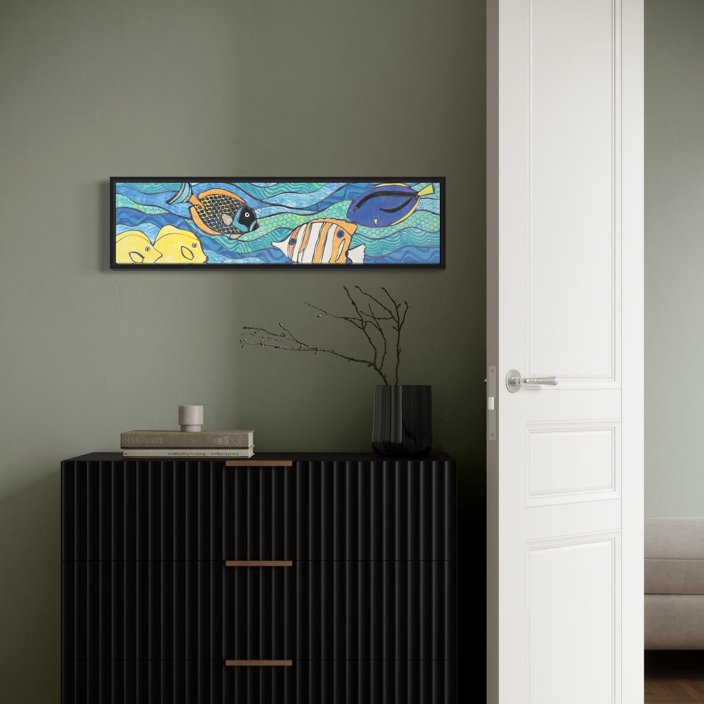 Handcrafted Collage Tropical Fish Original