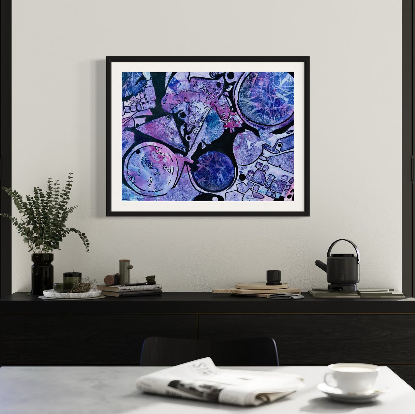 Abstract Textured Modern Art Original Watercolor