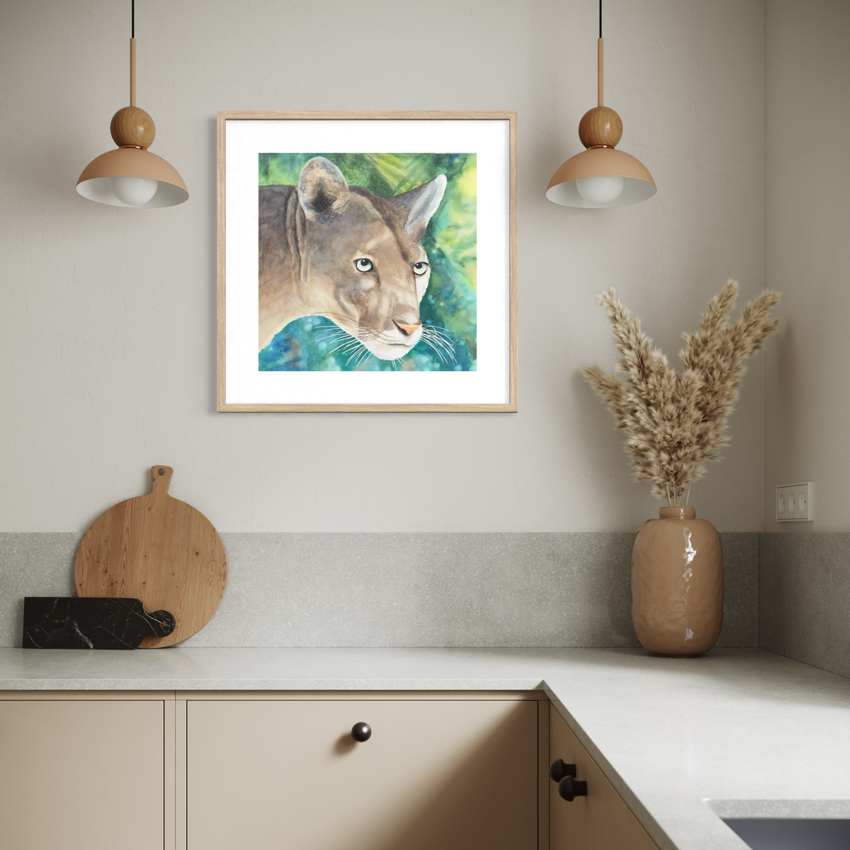 Print of Florida Panther Portrait