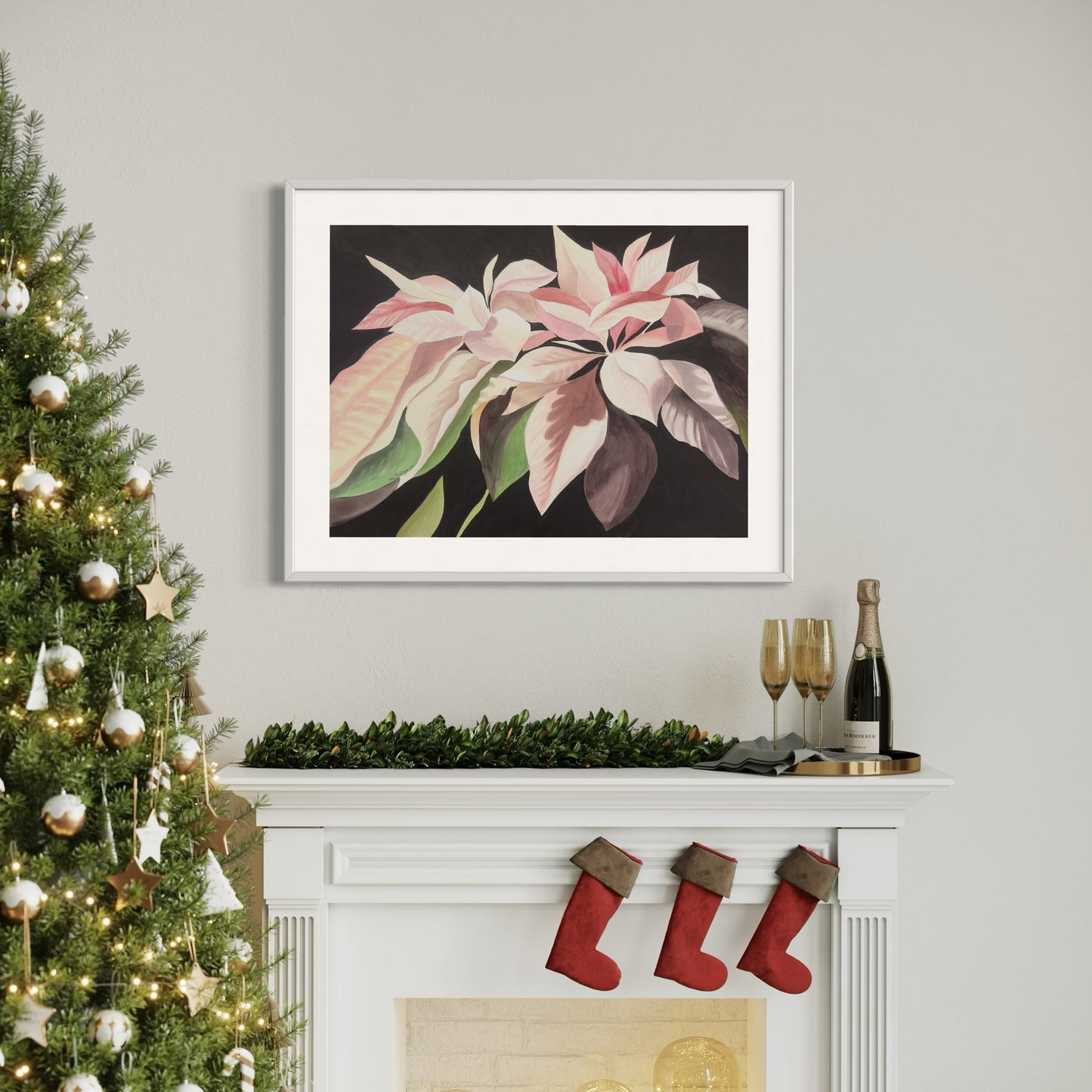 Print of Pink Poinsettia