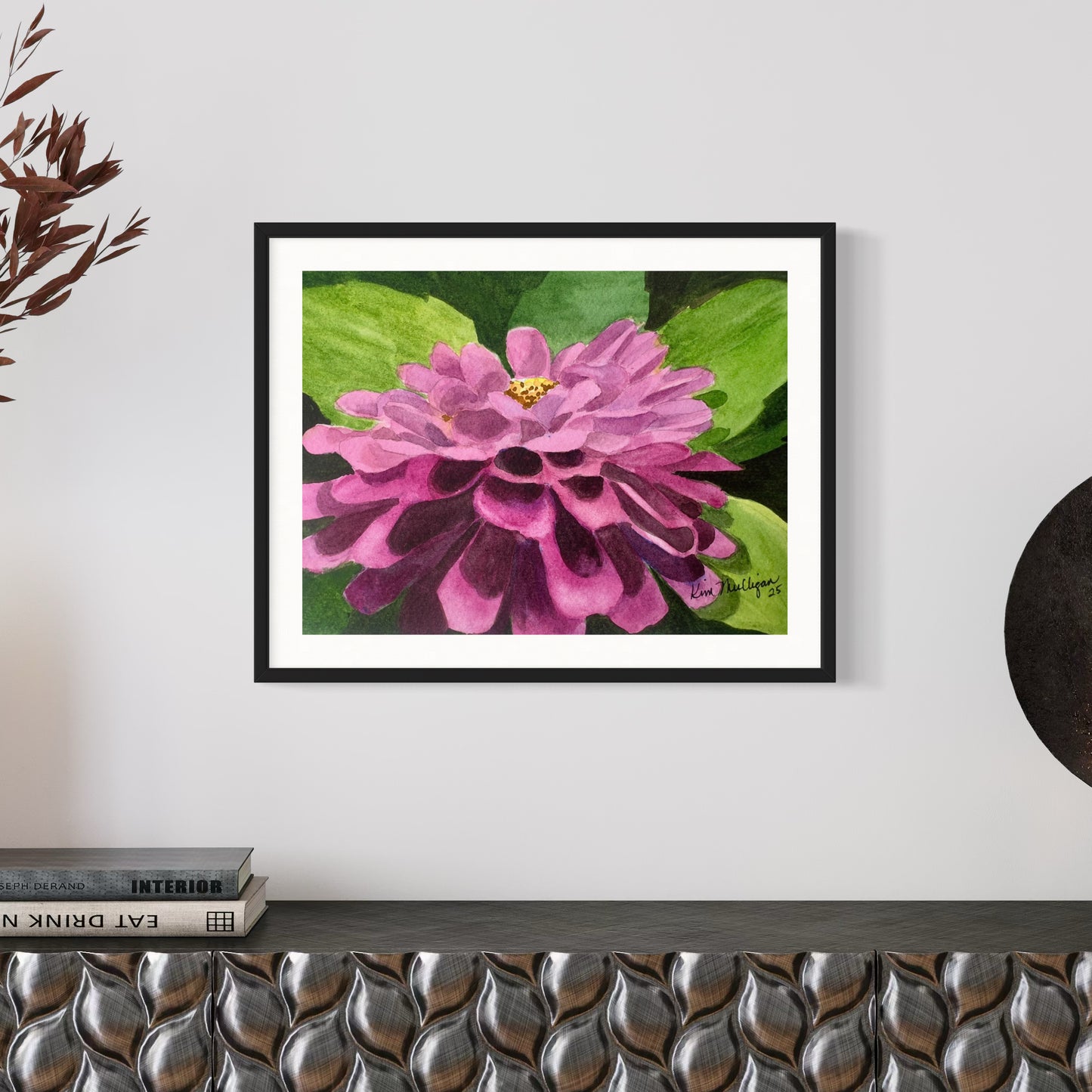 Print of Pink Zinnia