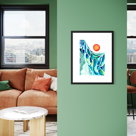 Sunlit Passage — Original Abstract Watercolor Painting- 10.5 x 15