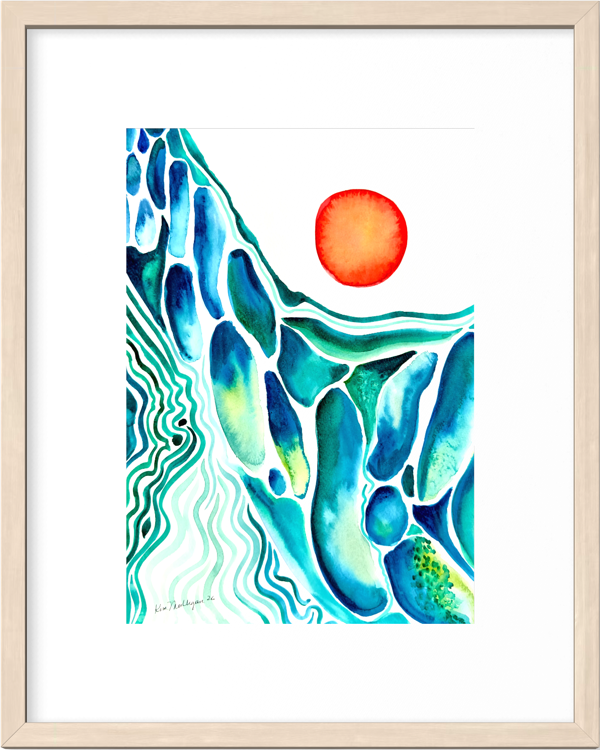 Sunlit Passage — Abstract Watercolor Limited Edition Art Print