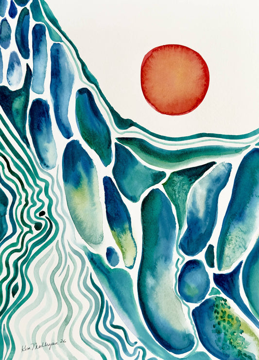 Sunlit Passage — Abstract Watercolor Limited Edition Art Print