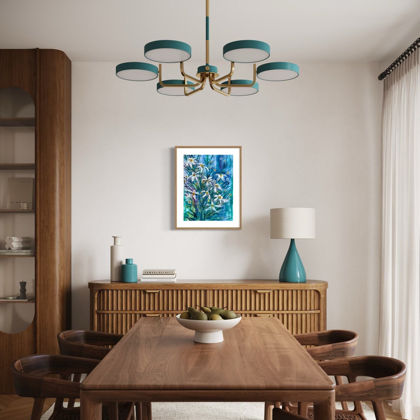 Abstract Daisies Original Mixed Media Painting