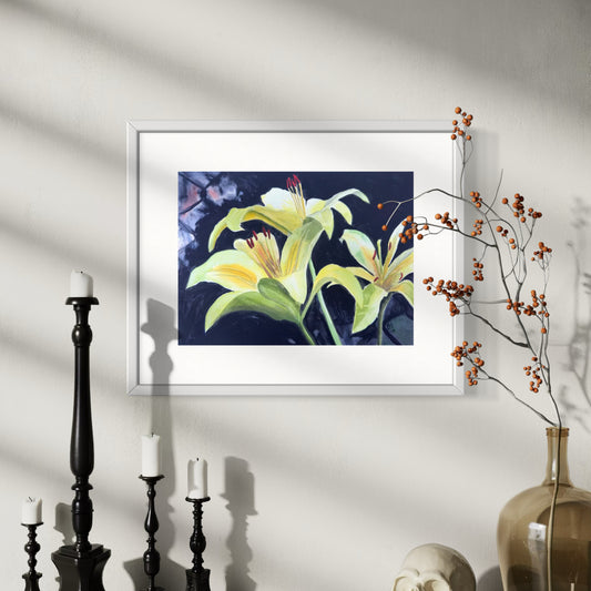 Print of Yellow Day Lilies I